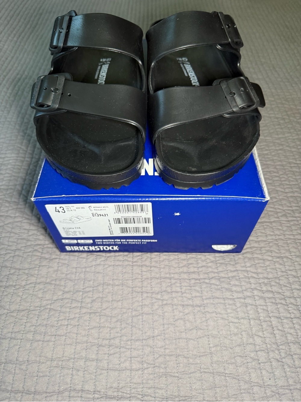Birkenstock Black Arizona EVA Two-Strap Sandals